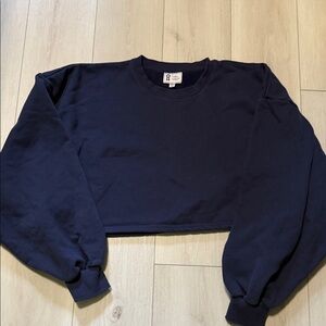Women's Cara Loren Navy Blue Cropped Fleece Size XL Never Worn